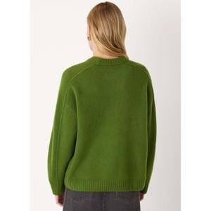 Whistles Green Wool Mix Seam Detail Knit